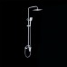 TY Contemporary Shower System Rain Shower Widespread Handshower Included with Ceramic Valve Two Handles Two Holes for Chrome Shower Faucet - B0749P5Z3F